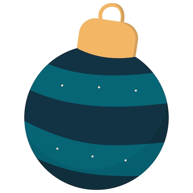 Bola de Navidad para decoración aislado sobre fondo blanco.