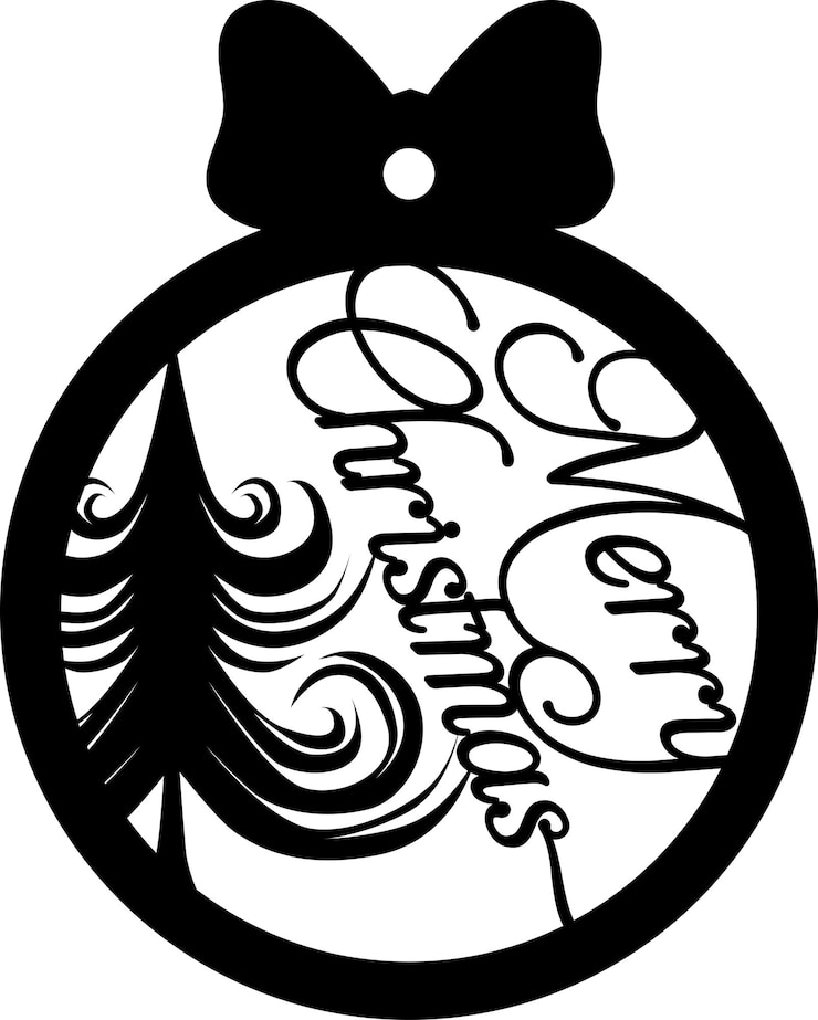 Vector bola de navidad feliz árbol de renos de navidad
