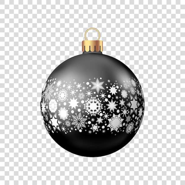 Bola de Navidad con patrón aislado sobre fondo blanco.