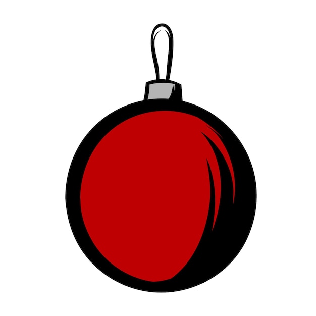 Bola de Navidad roja colgada añadiendo un toque festivo a las celebraciones de Navidad