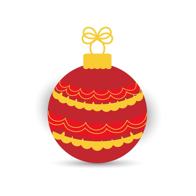 Bola de Navidad roja para decoración.