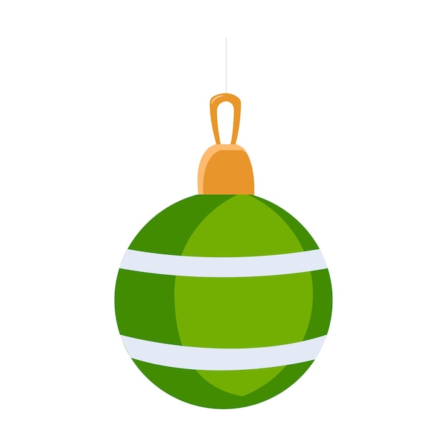Bola navideña de cristal. Bola de cristal de Navidad aislada sobre fondo blanco. Plantilla de decoración navideña.