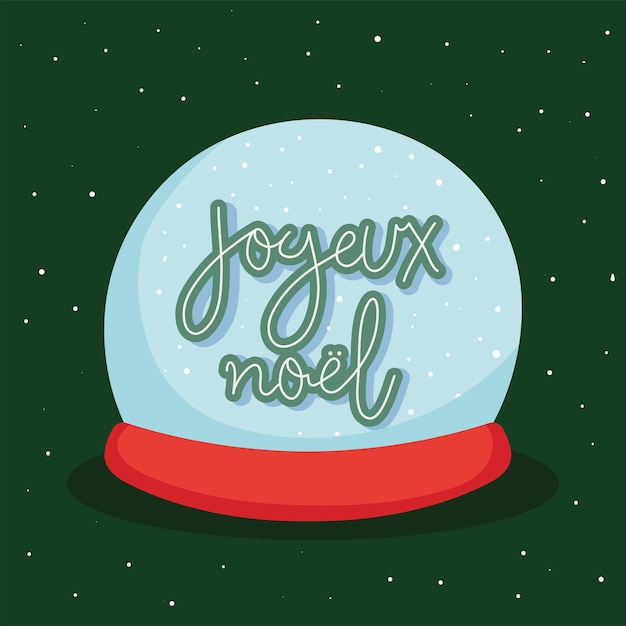 Bola de nieve joyeux noel