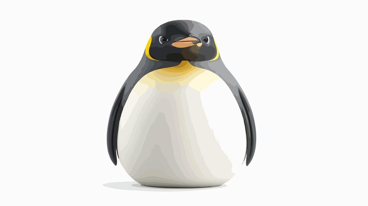 Vector bola de pájaro pingüino emperador para fines de aprendizaje y educación