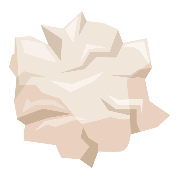 Bola de papel arrugada que ilustra malas ideas y errores