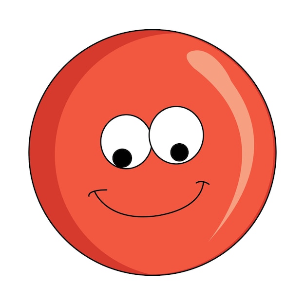 Bola de plástico de dibujos animados roja para niños
