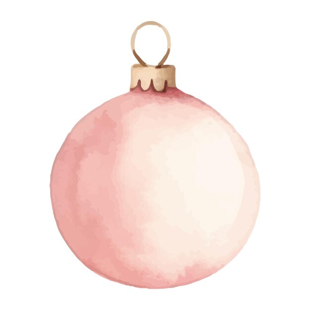 Bolas de Navidad de acuarela lindas dibujadas infantilmente sobre fondo blanco