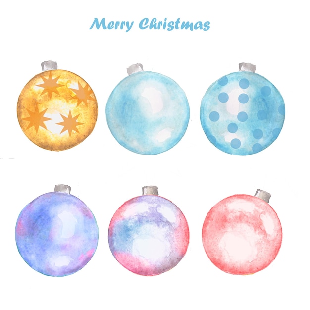 bolas de navidad, adornos navideños, bolas de colores, acuarela