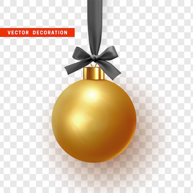 Las bolas de Navidad cuelgan de una cinta con un lazo. adorno navideño