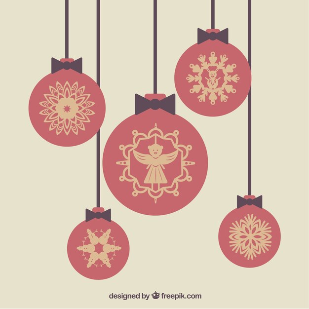 Bolas de navidad ornamentales rojas