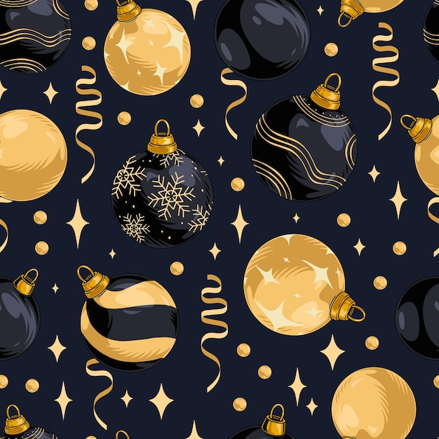 Las bolas de Navidad con patrones coloridos sin costuras