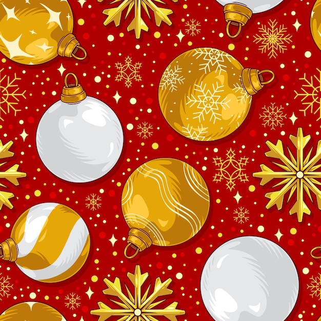 Las bolas de Navidad son de colores sin costuras.