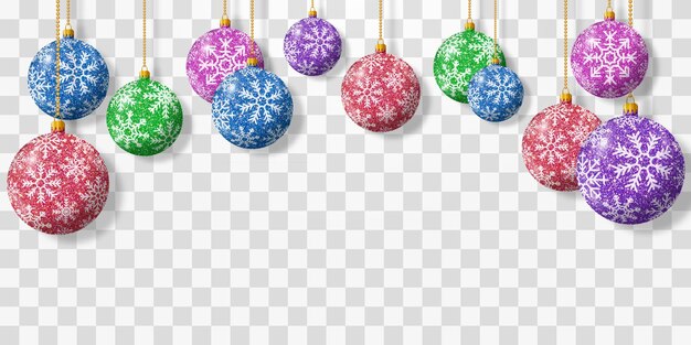 Las bolas de Navidad vectoriales aisladas en png