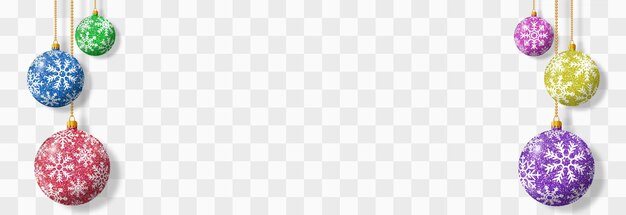 Las bolas de Navidad vectoriales aisladas en png