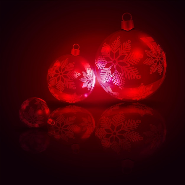 Bolas rojas de navidad