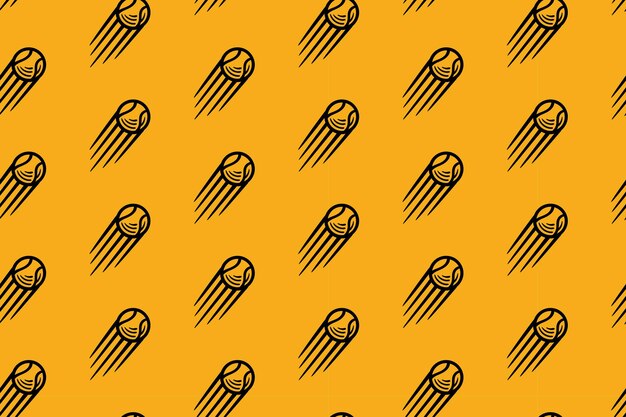 bolas de tenis con efecto de tiro con grabado de patrón sin costuras sobre fondo amarillo para mercancías deportivas