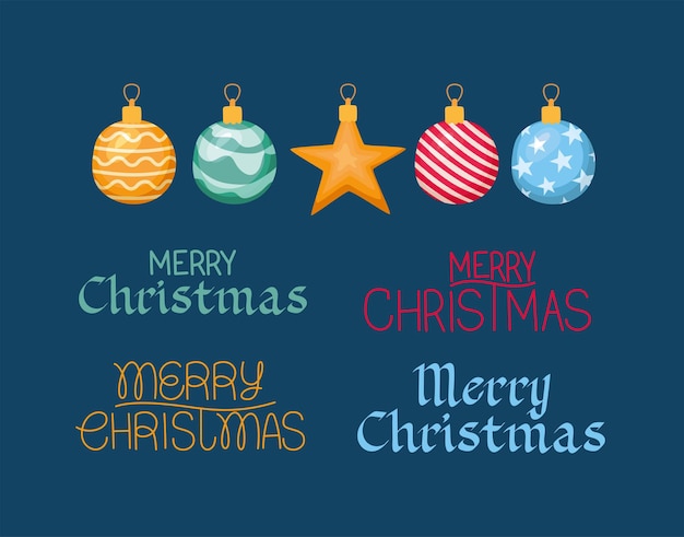 Bolas y textos navideños