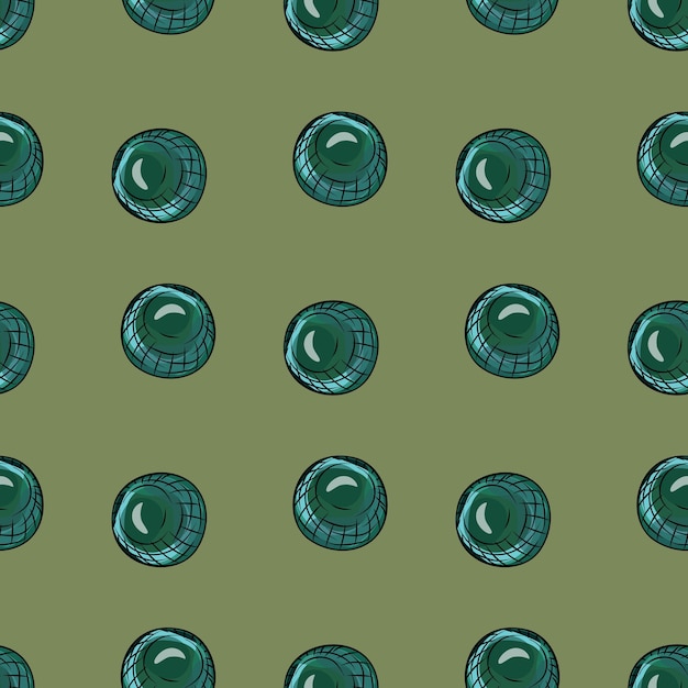 Bolas de vidrio de patrones sin fisuras Fondo de formas decorativas Textura repetida en estilo dibujado a mano para tela Papel de envolver Papel tapiz Tejido Ilustración vectorial