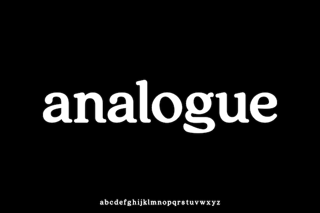 Bold classic vintage soft style alphabet display font vector