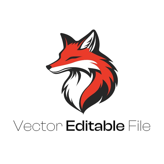 Bold Fox Head Logo Arte vectorial inspirado en la naturaleza para la marca de vida silvestre
