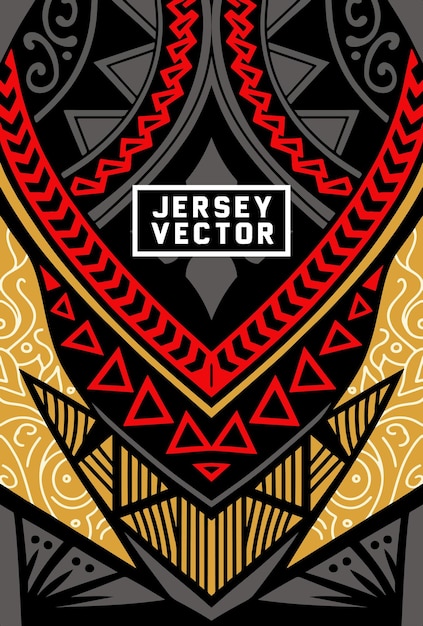 Bold Tribal Jersey Design for Sports and Apparel
