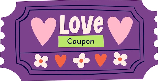 El boleto del cupón del amor