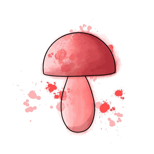 Boletus seta porcini cep ilustración de calco digital