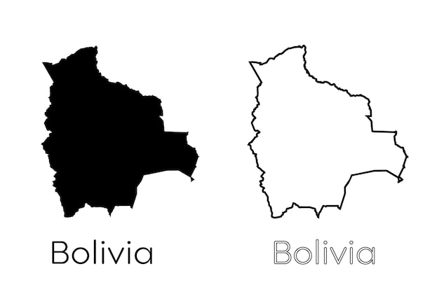 Bolivia mapa silueta