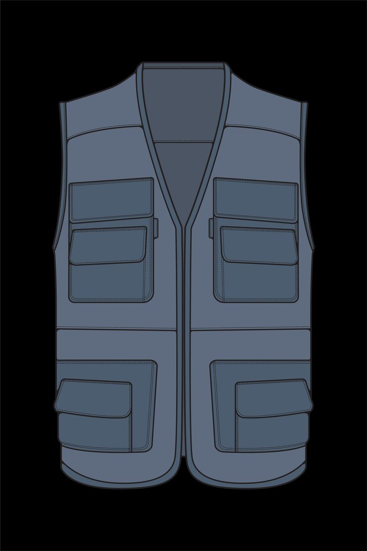 Vector bolsa de chaleco de pecho para colorear bolsa de chaleco de pecho vectorial en un vector de estilo dibujado a mano ilustración