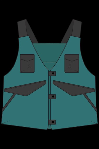 Bolsa de chaleco de pecho para colorear bolsa de chaleco de pecho vectorial en un vector de estilo dibujado a mano Ilustración