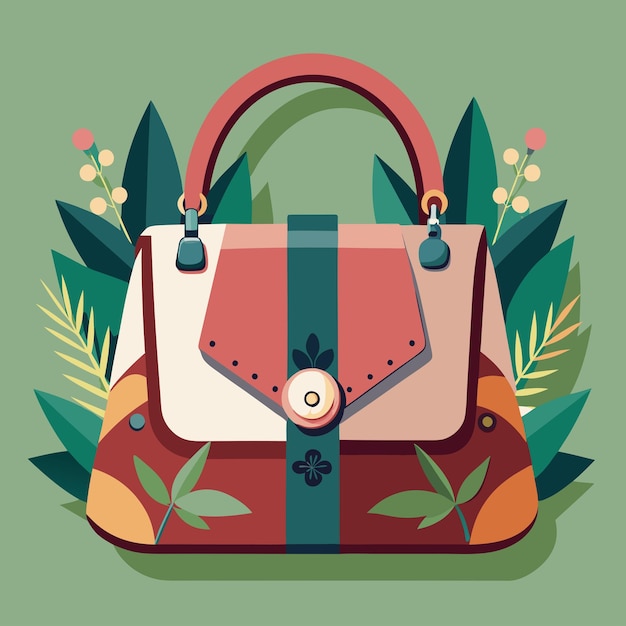 una bolsa colorida con una imagen de un bolso en ella