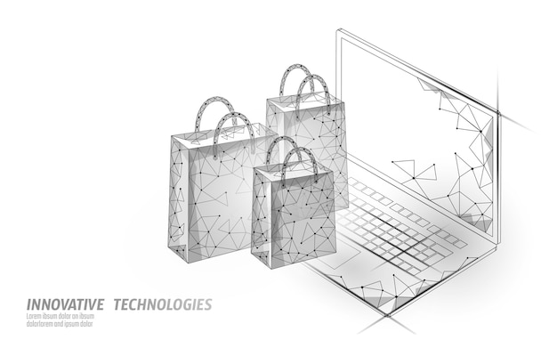 Bolsa de la compra . Tienda online de tecnología de mercado de comercio de teléfonos inteligentes.
