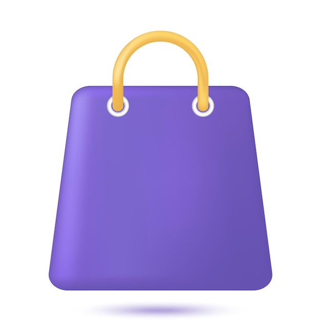 bolsa de compras 3d renderizada