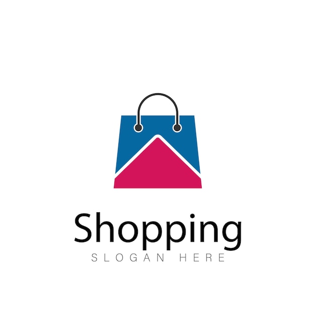 Bolsa de compras abstracta Logotipo de compras abstracto Logotipo de tienda en línea