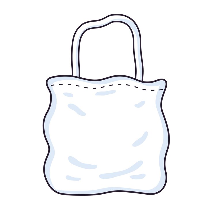 Vector bolsa de compras ecológica blanca