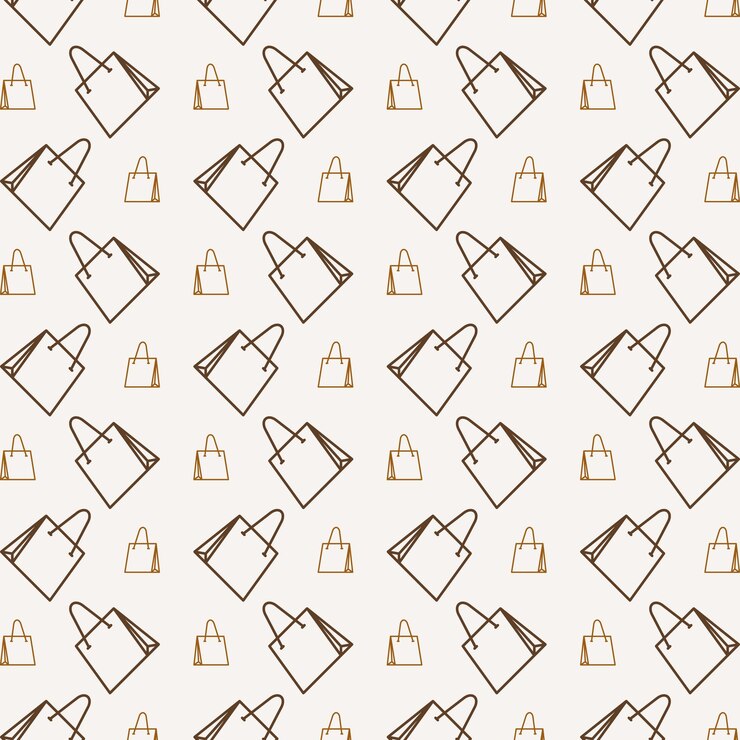 Vector bolsa de compras magnífica de moda multicolor patrón repetitivo de ilustración vectorial de fondo
