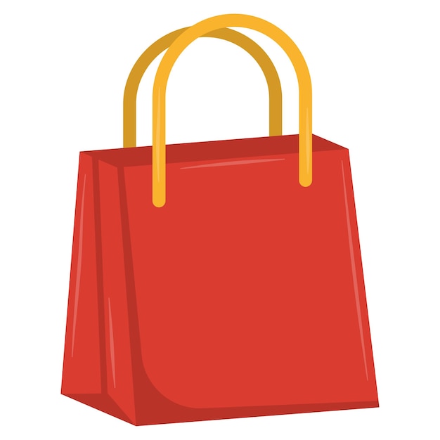 Bolsa de compras roja con mango