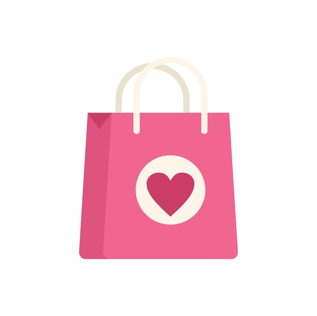 Bolsa de compras rosa que muestra amor por el regalo del día de San Valentín