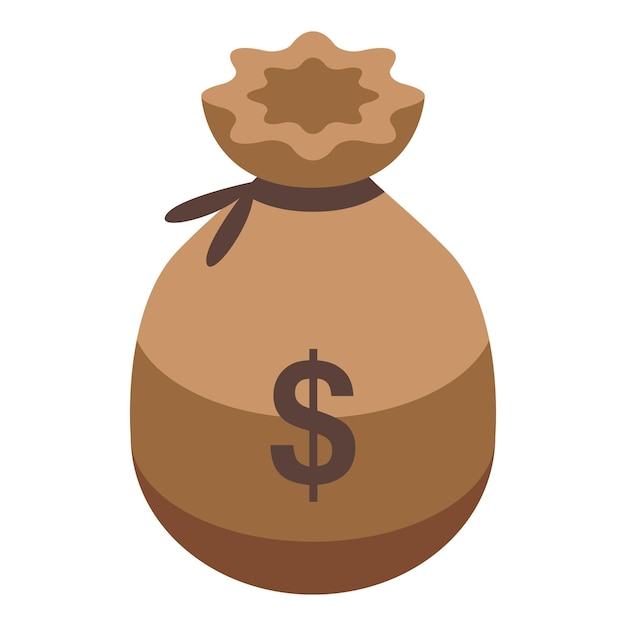 Bolsa de dinero marrón con mucho dinero para la inversión