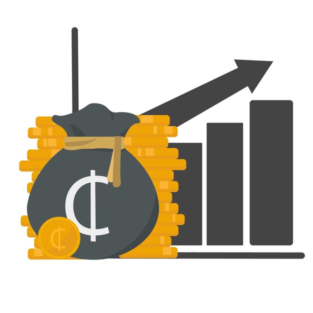 Bolsa de dinero vector icono plano saco ilustración salario dinero en efectivo moneda dólar banco pila de millones