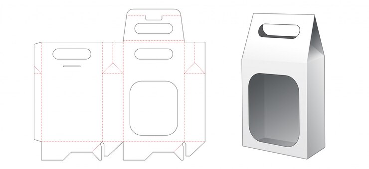 Vector bolsa de embalaje para aperitivos con soporte plantilla troquelada