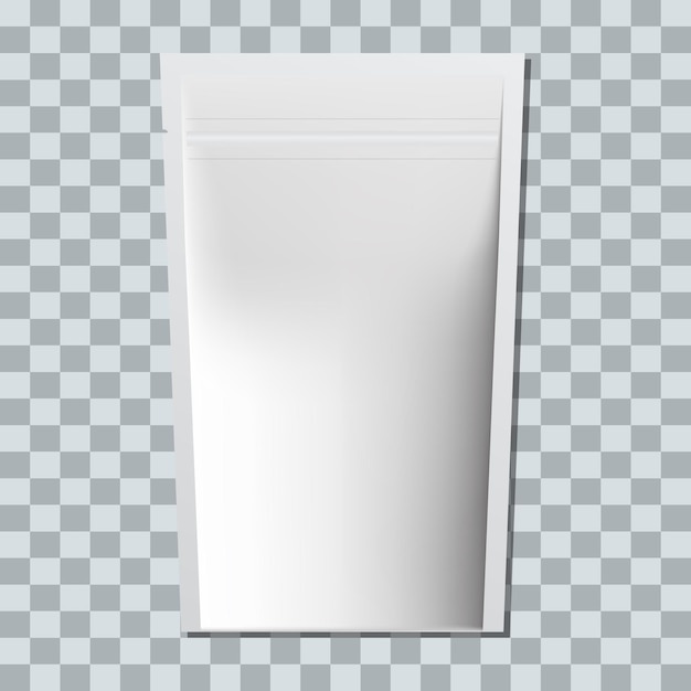 bolsa de embalaje blanca para alimentos para maquetas de diseño vectorial tempate en fondo png