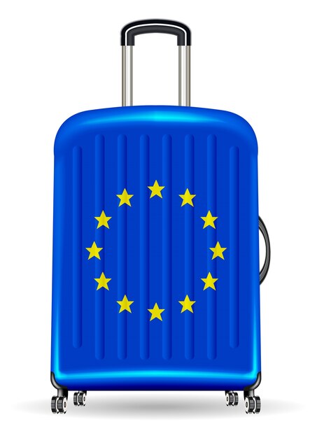 bolsa de equipaje de viaje real con bandera europea