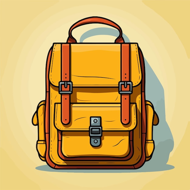 Bolsa para la escuela en un diseño vectorial simple minimalista de regreso a la escuela