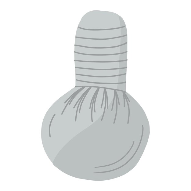 Bolsa para masaje tailandés atributo de masaje de spaLa única ilustración vectorial para un salón de spa