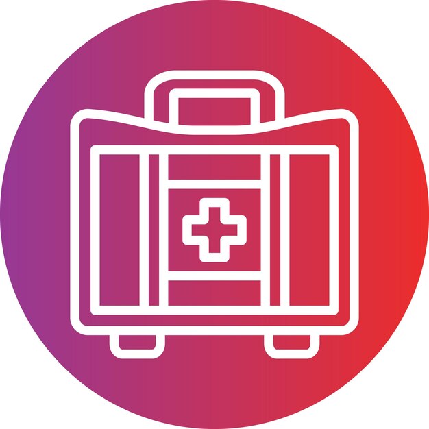 una bolsa médica con una cruz en ella