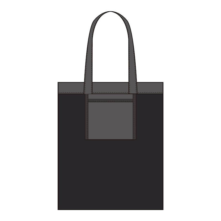 Vector una bolsa negra con un cuadrado y un cuadrado en ella