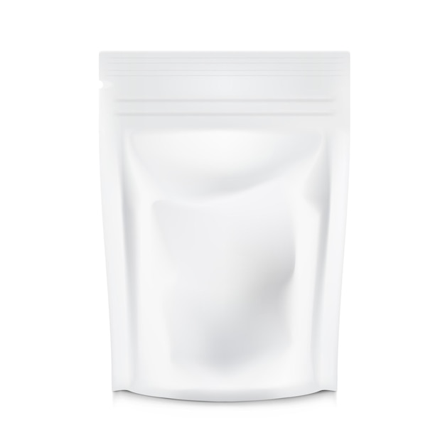Bolsa de papel de aluminio en blanco para alimentos o bebidas, bolsa de plástico, bolsa de café o té