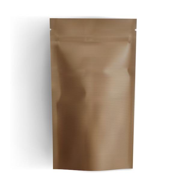 Bolsa de papel de cartón artesanal marrón de lujo en blanco para calificar