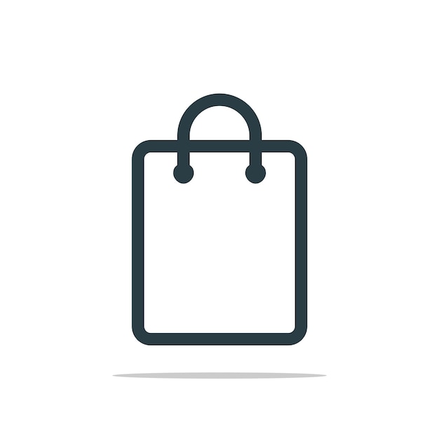 Bolsa de papel icono Logo plantilla ilustración diseño Vector EPS 10